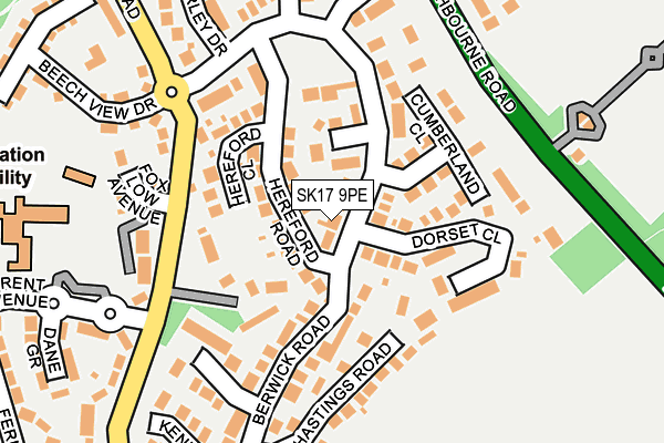 SK17 9PE map - OS OpenMap – Local (Ordnance Survey)
