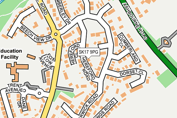 SK17 9PG map - OS OpenMap – Local (Ordnance Survey)