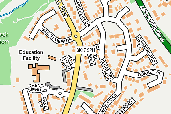 SK17 9PH map - OS OpenMap – Local (Ordnance Survey)