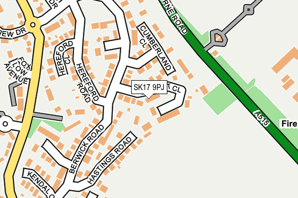 SK17 9PJ map - OS OpenMap – Local (Ordnance Survey)