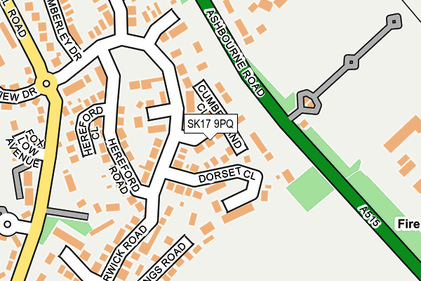 SK17 9PQ map - OS OpenMap – Local (Ordnance Survey)