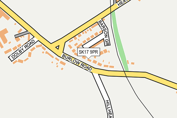 SK17 9PR map - OS OpenMap – Local (Ordnance Survey)