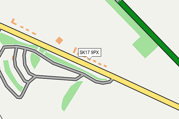 SK17 9PX map - OS OpenMap – Local (Ordnance Survey)