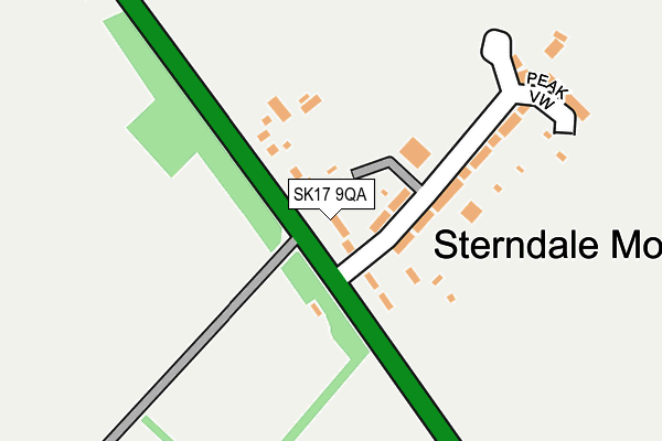 SK17 9QA map - OS OpenMap – Local (Ordnance Survey)