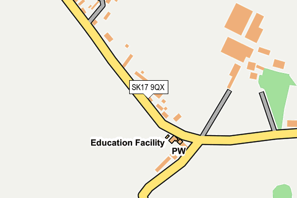 SK17 9QX map - OS OpenMap – Local (Ordnance Survey)
