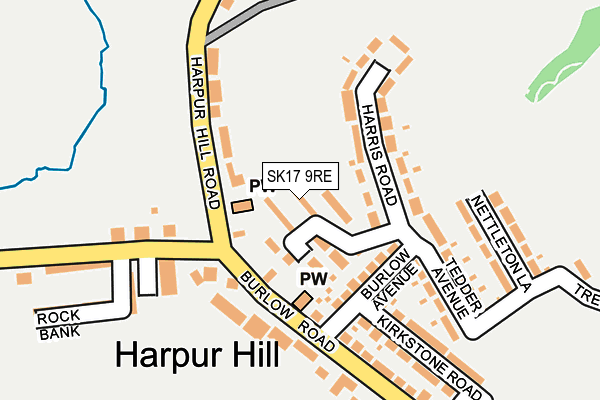 SK17 9RE map - OS OpenMap – Local (Ordnance Survey)