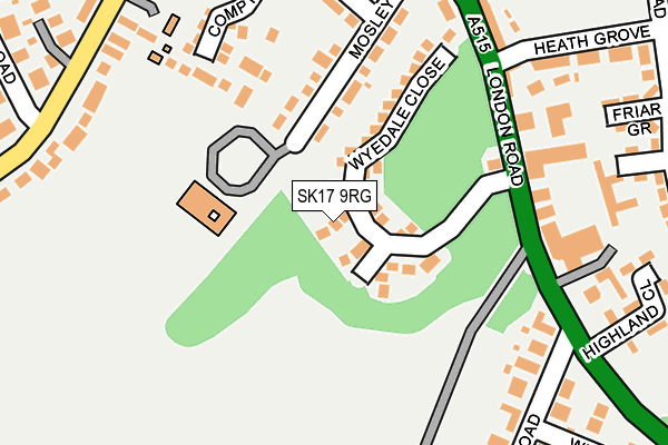 SK17 9RG map - OS OpenMap – Local (Ordnance Survey)