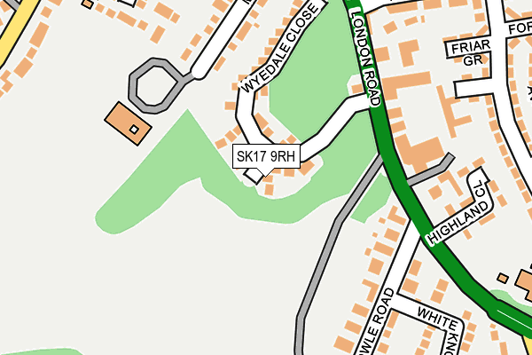 SK17 9RH map - OS OpenMap – Local (Ordnance Survey)