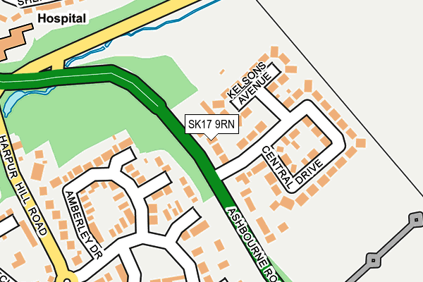 SK17 9RN map - OS OpenMap – Local (Ordnance Survey)
