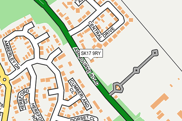 SK17 9RY map - OS OpenMap – Local (Ordnance Survey)