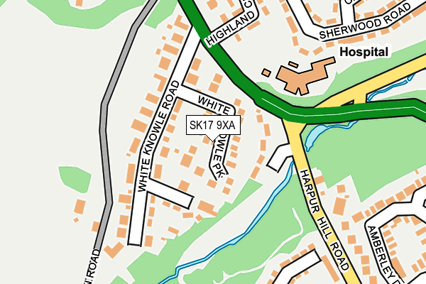 SK17 9XA map - OS OpenMap – Local (Ordnance Survey)