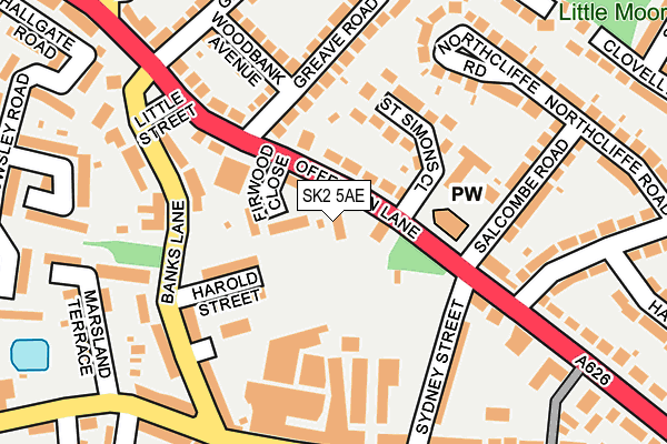 SK2 5AE map - OS OpenMap – Local (Ordnance Survey)