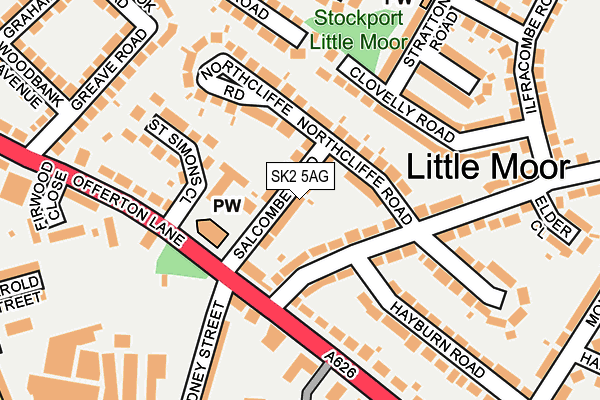 SK2 5AG map - OS OpenMap – Local (Ordnance Survey)