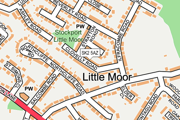 SK2 5AZ map - OS OpenMap – Local (Ordnance Survey)