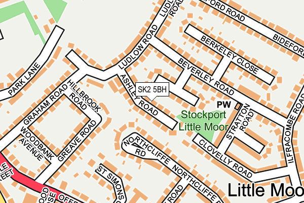 SK2 5BH map - OS OpenMap – Local (Ordnance Survey)