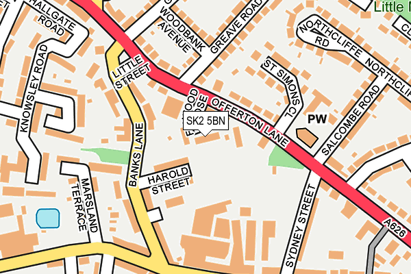 SK2 5BN map - OS OpenMap – Local (Ordnance Survey)