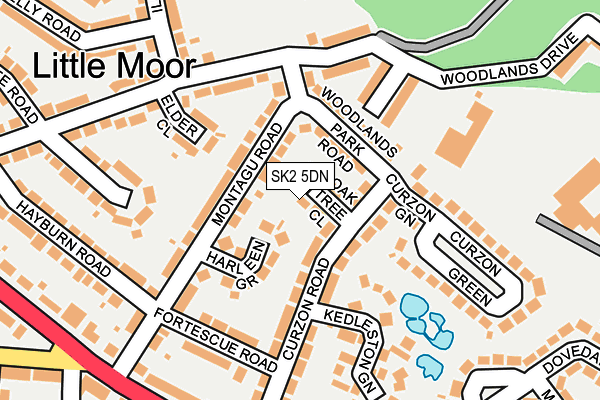 SK2 5DN map - OS OpenMap – Local (Ordnance Survey)