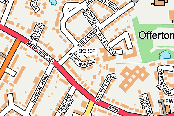 SK2 5DP map - OS OpenMap – Local (Ordnance Survey)
