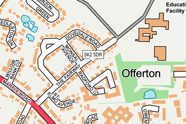 SK2 5DR map - OS OpenMap – Local (Ordnance Survey)
