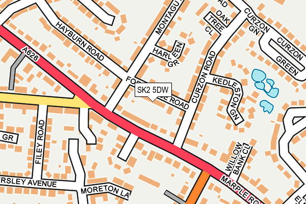 SK2 5DW map - OS OpenMap – Local (Ordnance Survey)