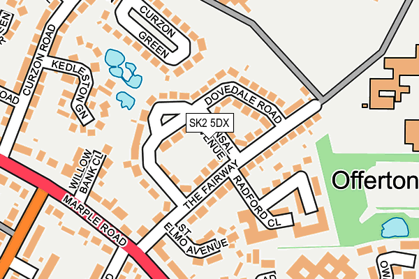 SK2 5DX map - OS OpenMap – Local (Ordnance Survey)