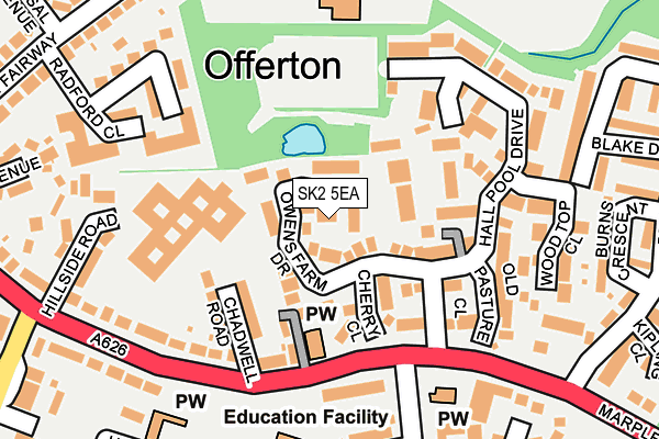 SK2 5EA map - OS OpenMap – Local (Ordnance Survey)