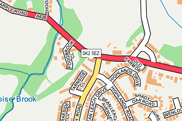 SK2 5EZ map - OS OpenMap – Local (Ordnance Survey)