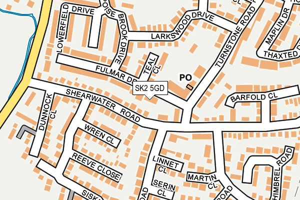 SK2 5GD map - OS OpenMap – Local (Ordnance Survey)