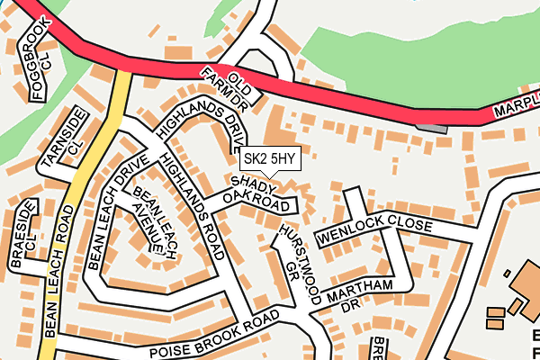SK2 5HY map - OS OpenMap – Local (Ordnance Survey)