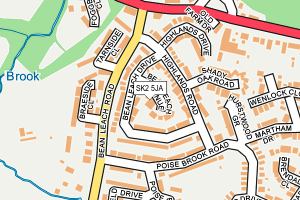 SK2 5JA map - OS OpenMap – Local (Ordnance Survey)