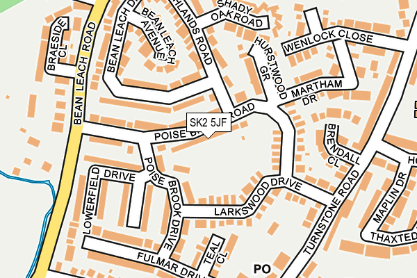 SK2 5JF map - OS OpenMap – Local (Ordnance Survey)