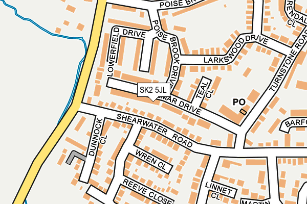 SK2 5JL map - OS OpenMap – Local (Ordnance Survey)
