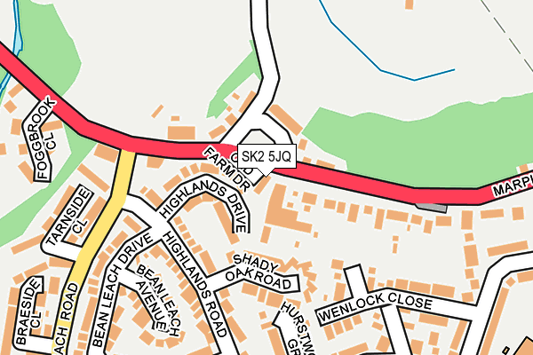 SK2 5JQ map - OS OpenMap – Local (Ordnance Survey)