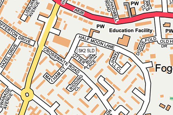 SK2 5LD map - OS OpenMap – Local (Ordnance Survey)