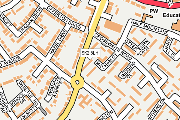 SK2 5LH map - OS OpenMap – Local (Ordnance Survey)