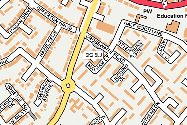 SK2 5LJ map - OS OpenMap – Local (Ordnance Survey)
