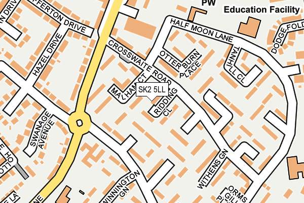 SK2 5LL map - OS OpenMap – Local (Ordnance Survey)