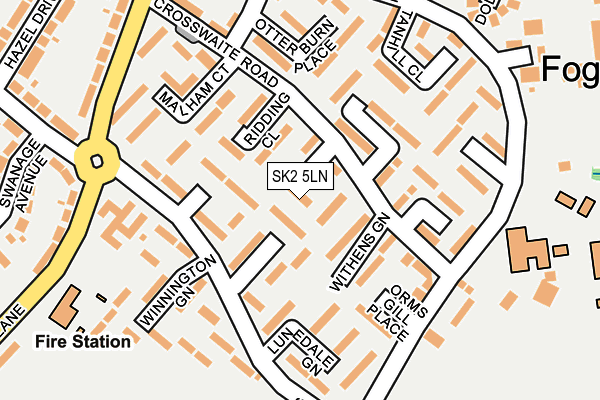 SK2 5LN map - OS OpenMap – Local (Ordnance Survey)