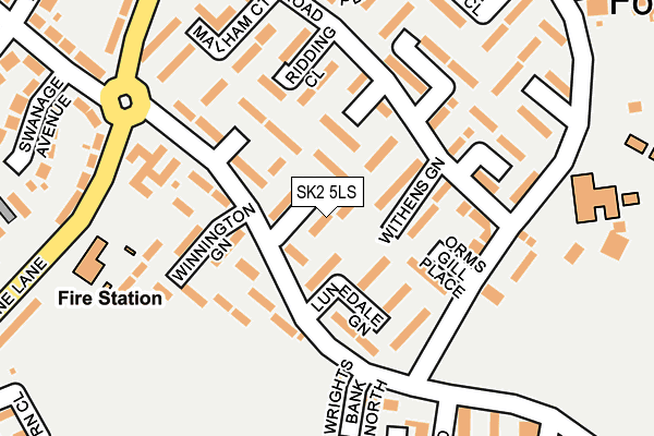 SK2 5LS map - OS OpenMap – Local (Ordnance Survey)