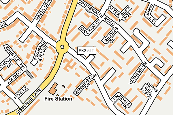SK2 5LT map - OS OpenMap – Local (Ordnance Survey)