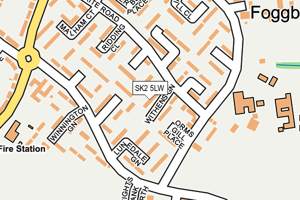 SK2 5LW map - OS OpenMap – Local (Ordnance Survey)