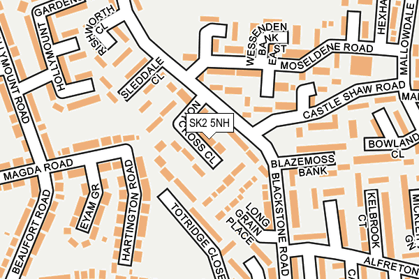 SK2 5NH map - OS OpenMap – Local (Ordnance Survey)