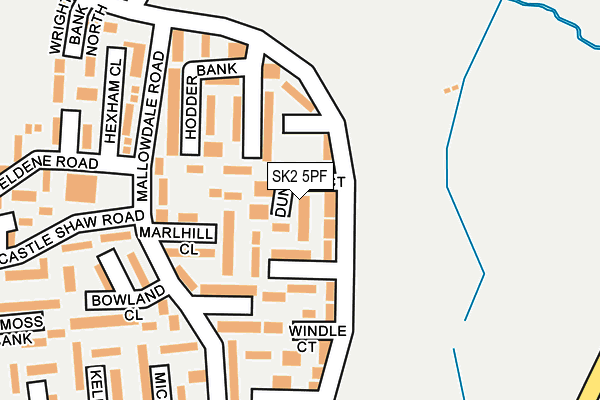 SK2 5PF map - OS OpenMap – Local (Ordnance Survey)