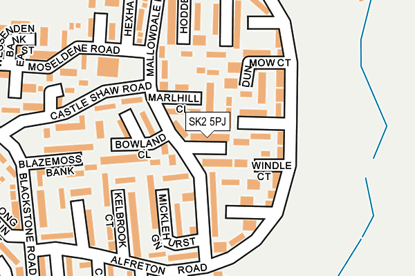 SK2 5PJ map - OS OpenMap – Local (Ordnance Survey)