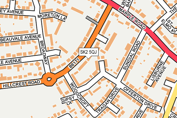 SK2 5QJ map - OS OpenMap – Local (Ordnance Survey)