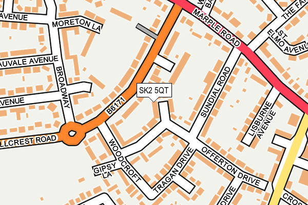 SK2 5QT map - OS OpenMap – Local (Ordnance Survey)