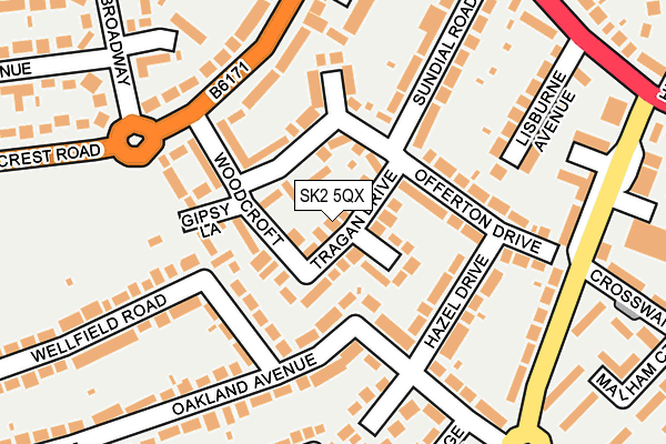 SK2 5QX map - OS OpenMap – Local (Ordnance Survey)