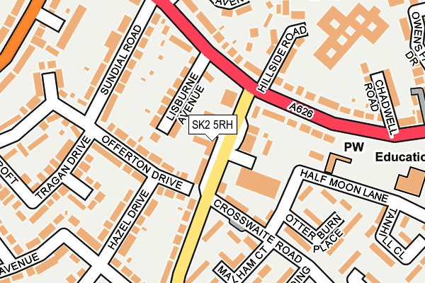 SK2 5RH map - OS OpenMap – Local (Ordnance Survey)