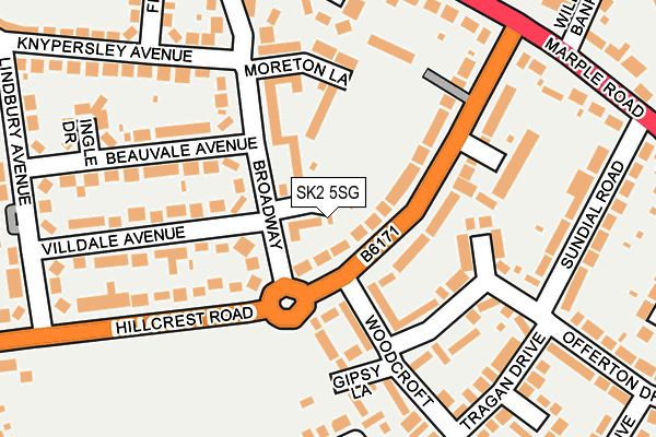 SK2 5SG map - OS OpenMap – Local (Ordnance Survey)