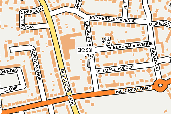 SK2 5SH map - OS OpenMap – Local (Ordnance Survey)